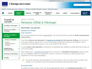 Europe est à vous. site d'informations sur vos droits à la retraite entre pays de l'UE