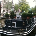 Amsterdam péniche sur un canal
