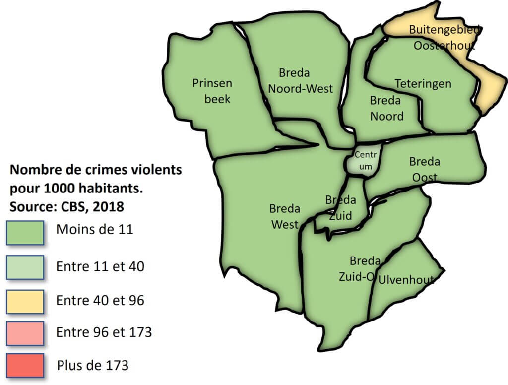 Breda carte de la criminalité par quartier