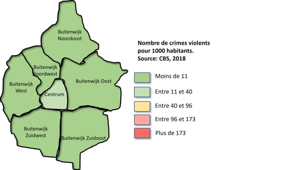 Maastricht carte de la criminalité par quartier