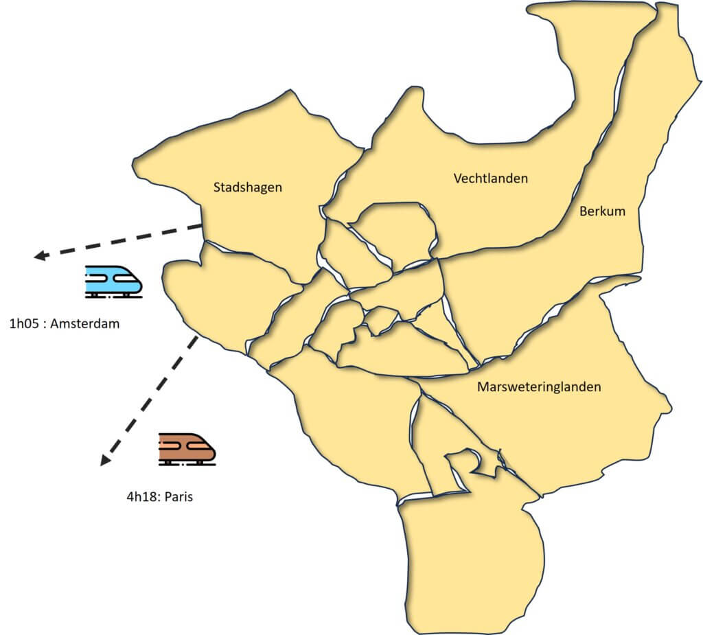Zwolle: carte des quartiers de la ville